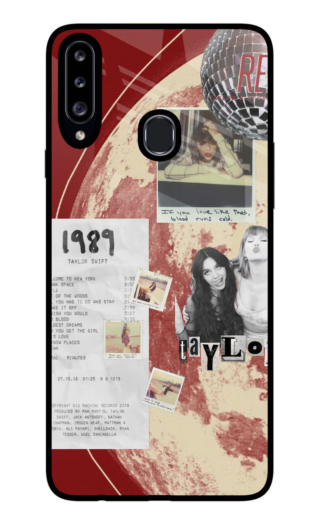 Taylor Swift Samsung A20s Glass Case Back Cover by Casekaro