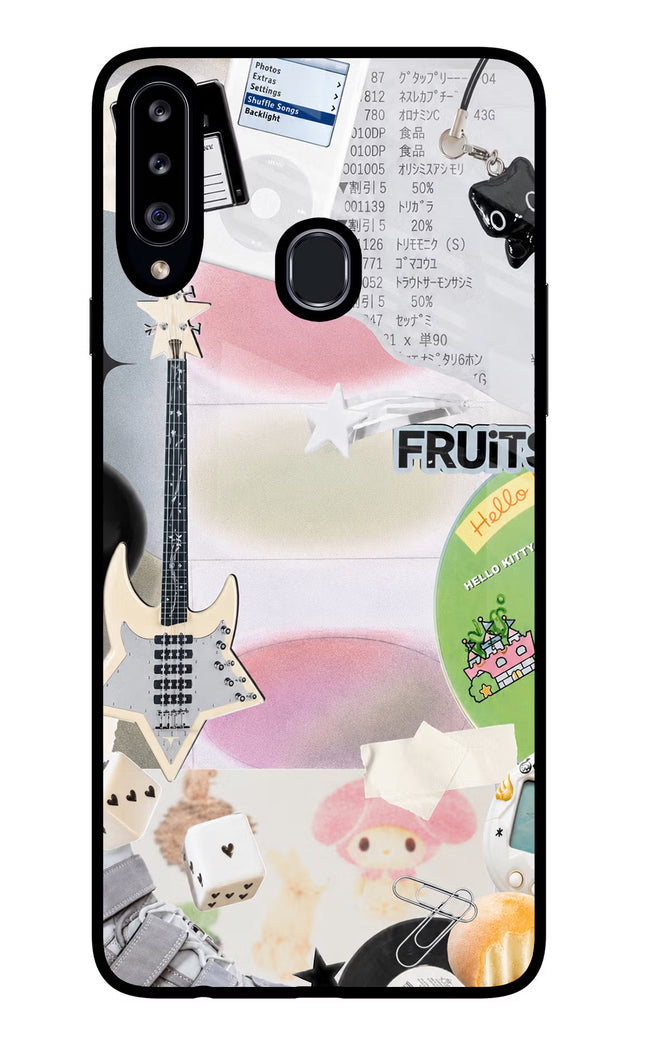 Softcore case Samsung A20s Glass Case Back Cover by Casekaro