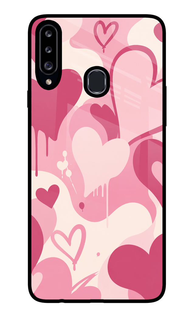 Hearty case Samsung A20s Glass Case Back Cover by Casekaro