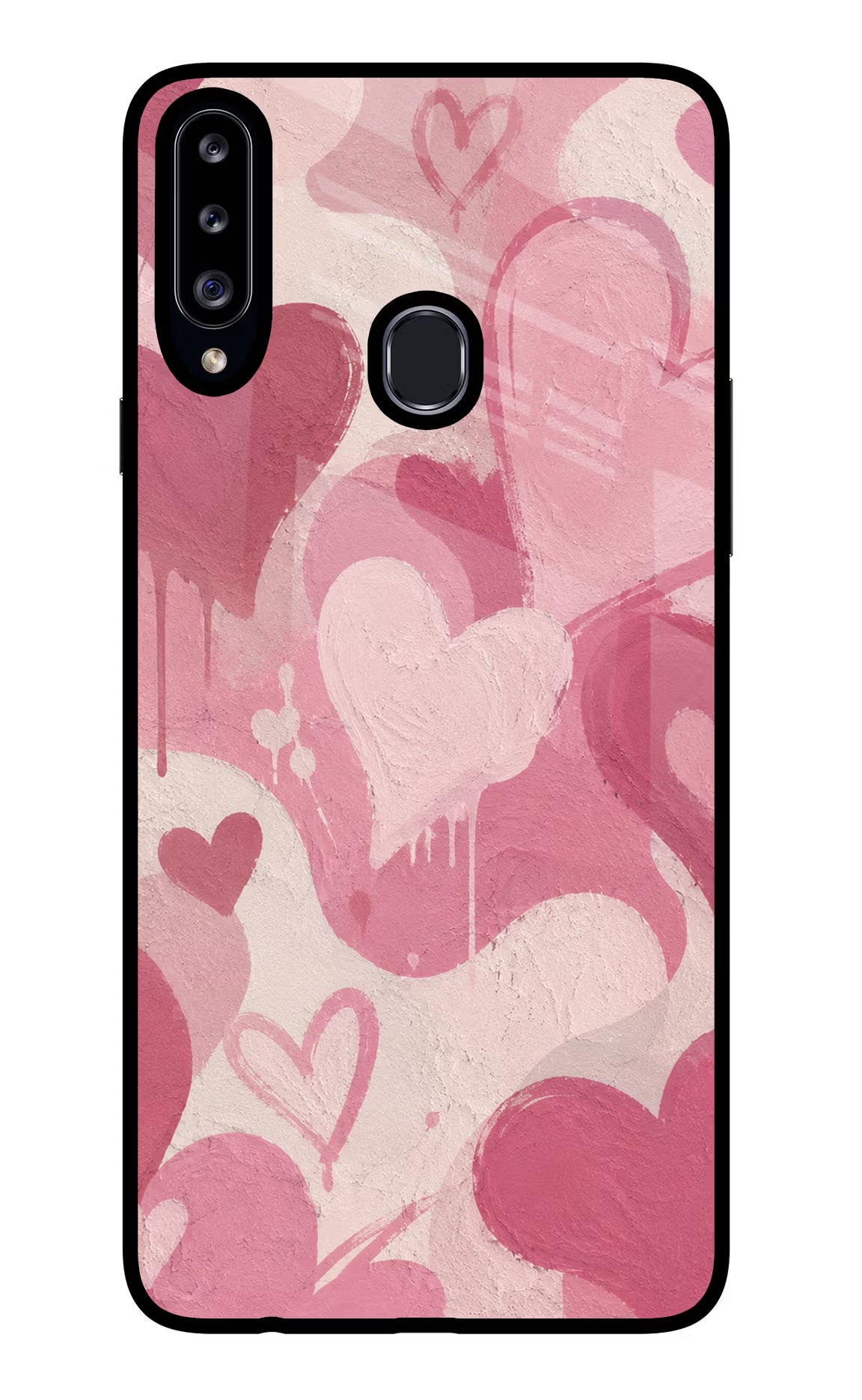 Hearty case Samsung A20s Glass Case Back Cover by Casekaro