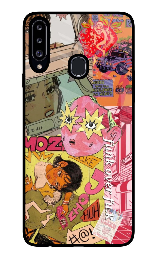 Funkover Samsung A20s Glass Case Back Cover by Casekaro
