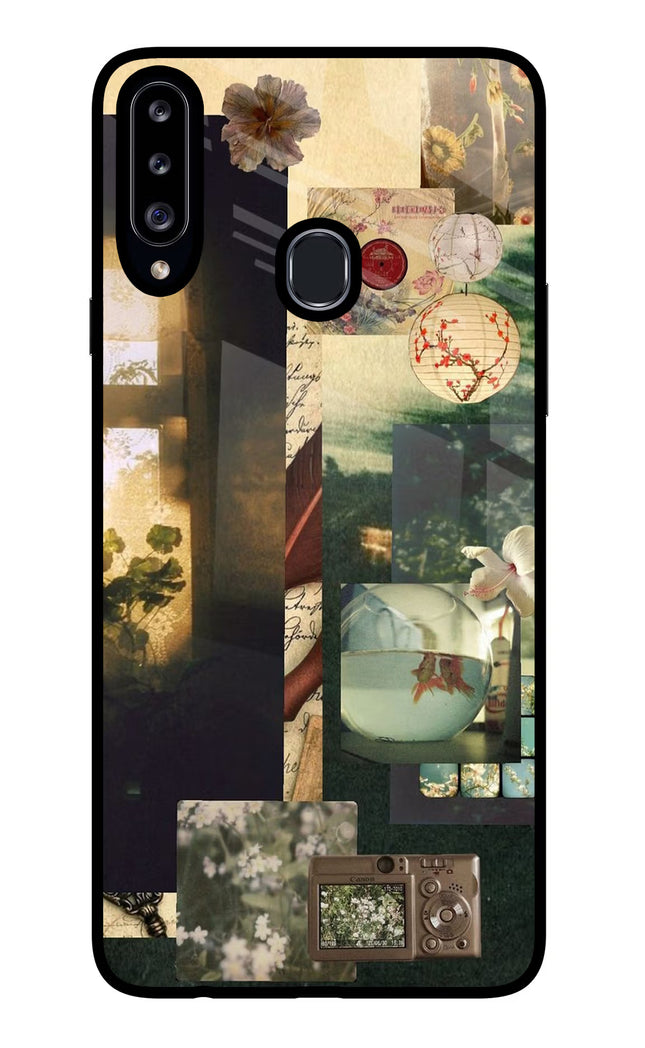 Summer Samsung A20s Glass Case Back Cover by Casekaro