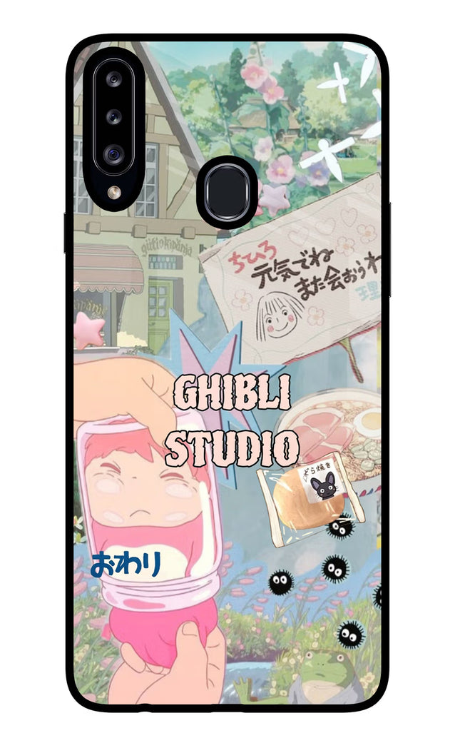 Studio Ghibli Samsung A20s Glass Case Back Cover by Casekaro