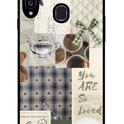 Cookie Samsung A20s Glass Case Back Cover by Casekaro