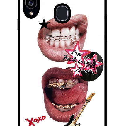 Rockstar Samsung A20s Glass Case Back Cover by Casekaro