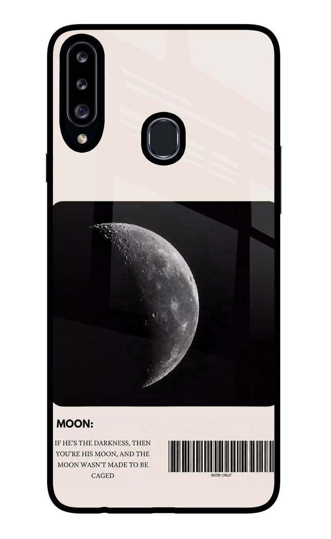 Moon Phase Samsung A20s Glass Case Back Cover by Casekaro