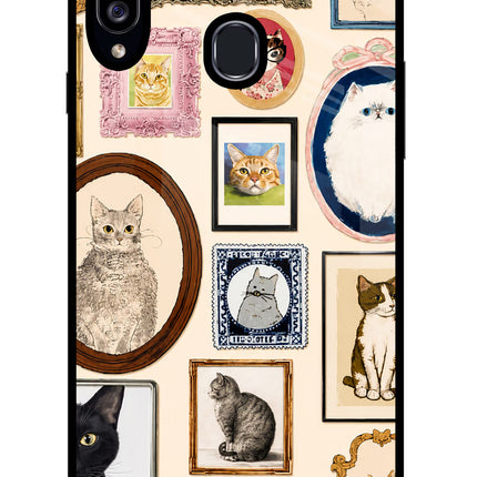 Mirror Cats Samsung A20s Glass Case Back Cover by Casekaro
