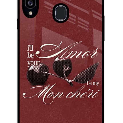 Velvet Cherry Samsung A20s Glass Case Back Cover by Casekaro