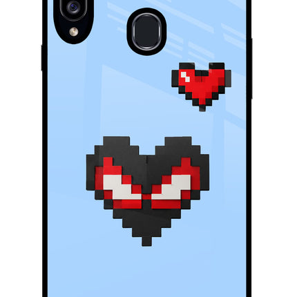 Peter Heart Samsung A20s Glass Case Back Cover by Casekaro