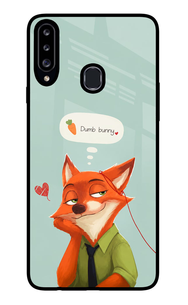 Nick Charm Samsung A20s Glass Case Back Cover by Casekaro