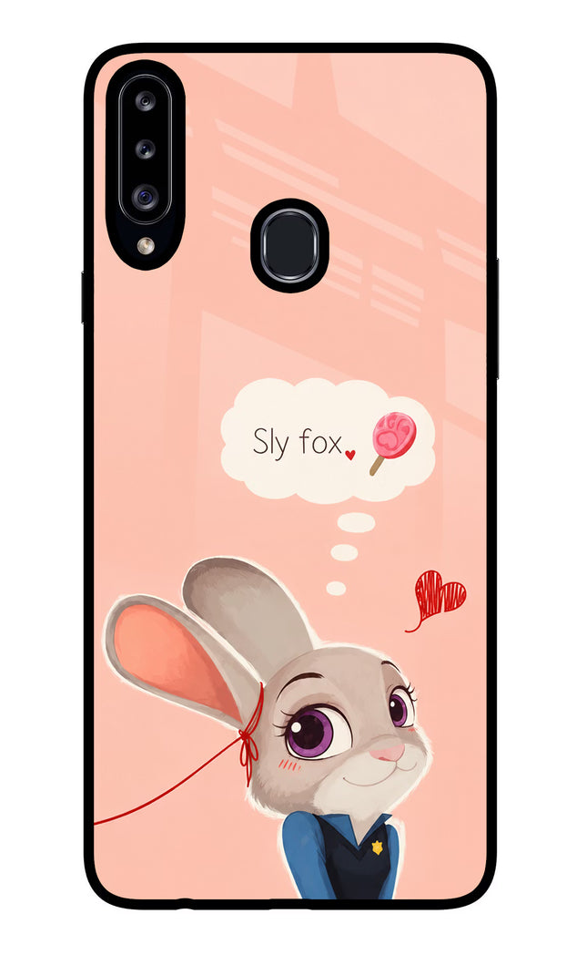Judy Charm Samsung A20s Glass Case Back Cover by Casekaro