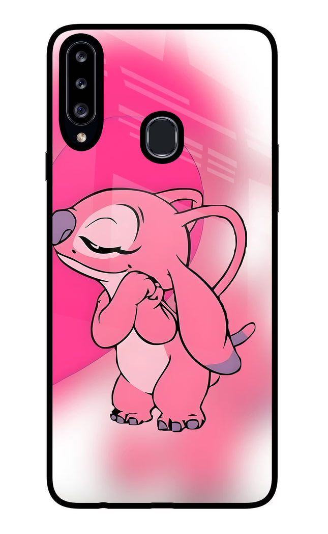 Angel Hug Samsung A20s Glass Case Back Cover by Casekaro