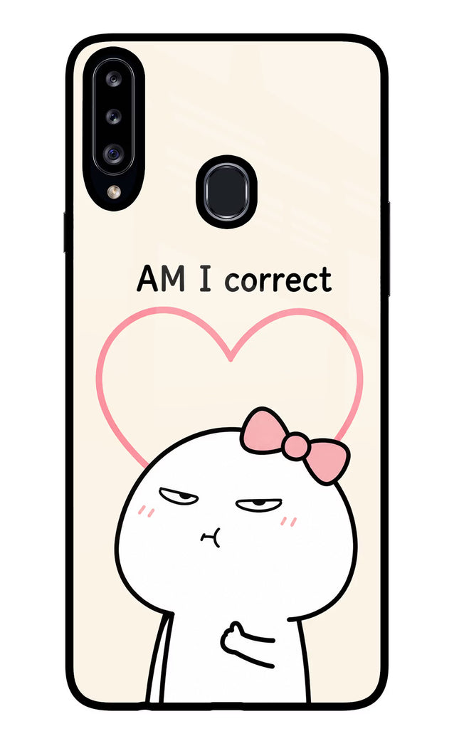 Always Right Samsung A20s Glass Case Back Cover by Casekaro