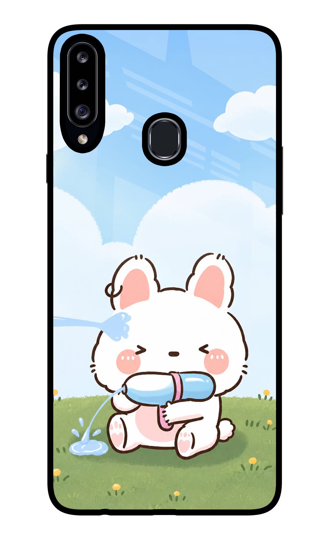 Bunny Treat Samsung A20s Glass Case