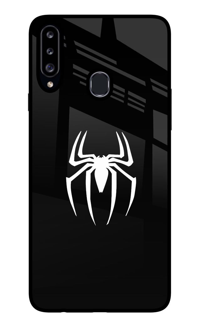 Miles Symbol Samsung A20s Glass Case Back Cover by Casekaro