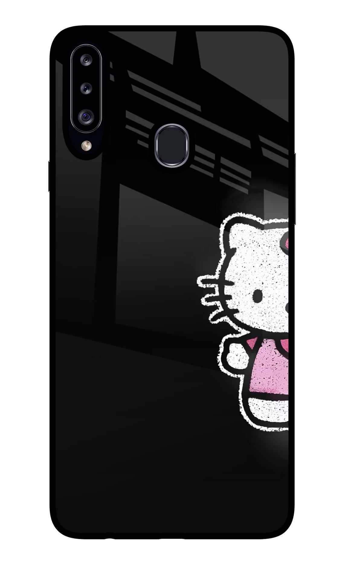 Kitty Charm Samsung A20s Glass Case
