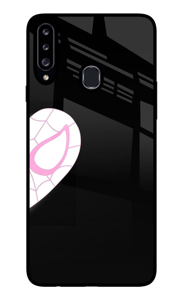 Gwen Mask Samsung A20s Glass Case Back Cover by Casekaro