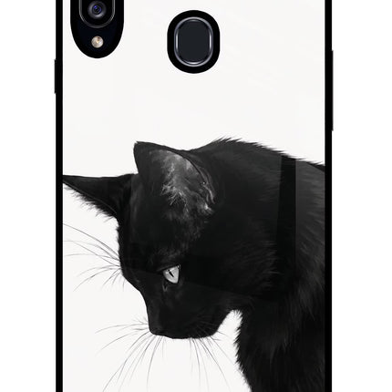 Shadow Gaze Samsung A20s Glass Case Back Cover by Casekaro