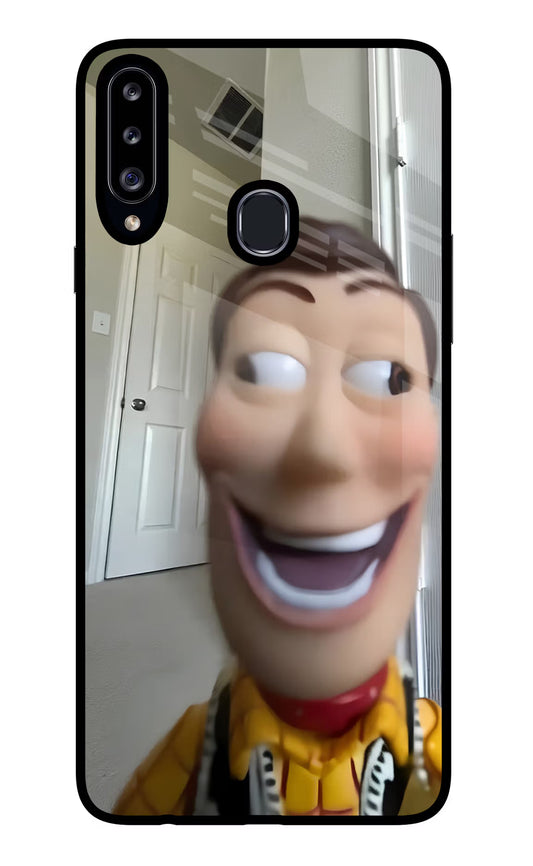 Side Eye Woody Samsung A20s Glass Case