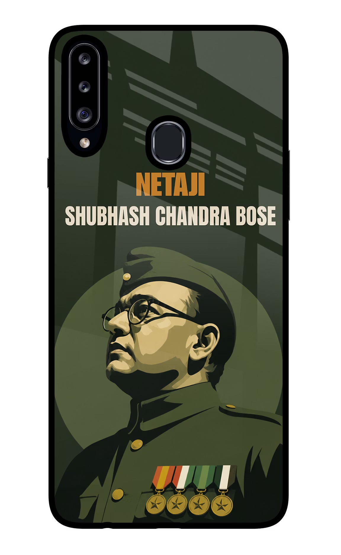 Netaji Legacy Samsung A20s Glass Case
