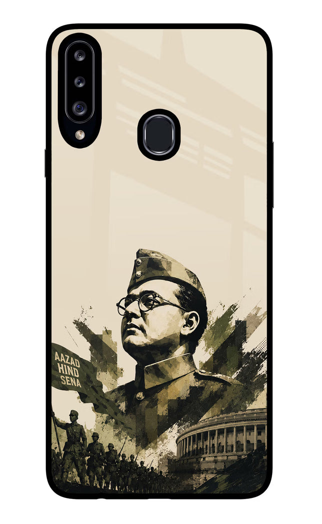 Netaji Rising Samsung A20s Glass Case