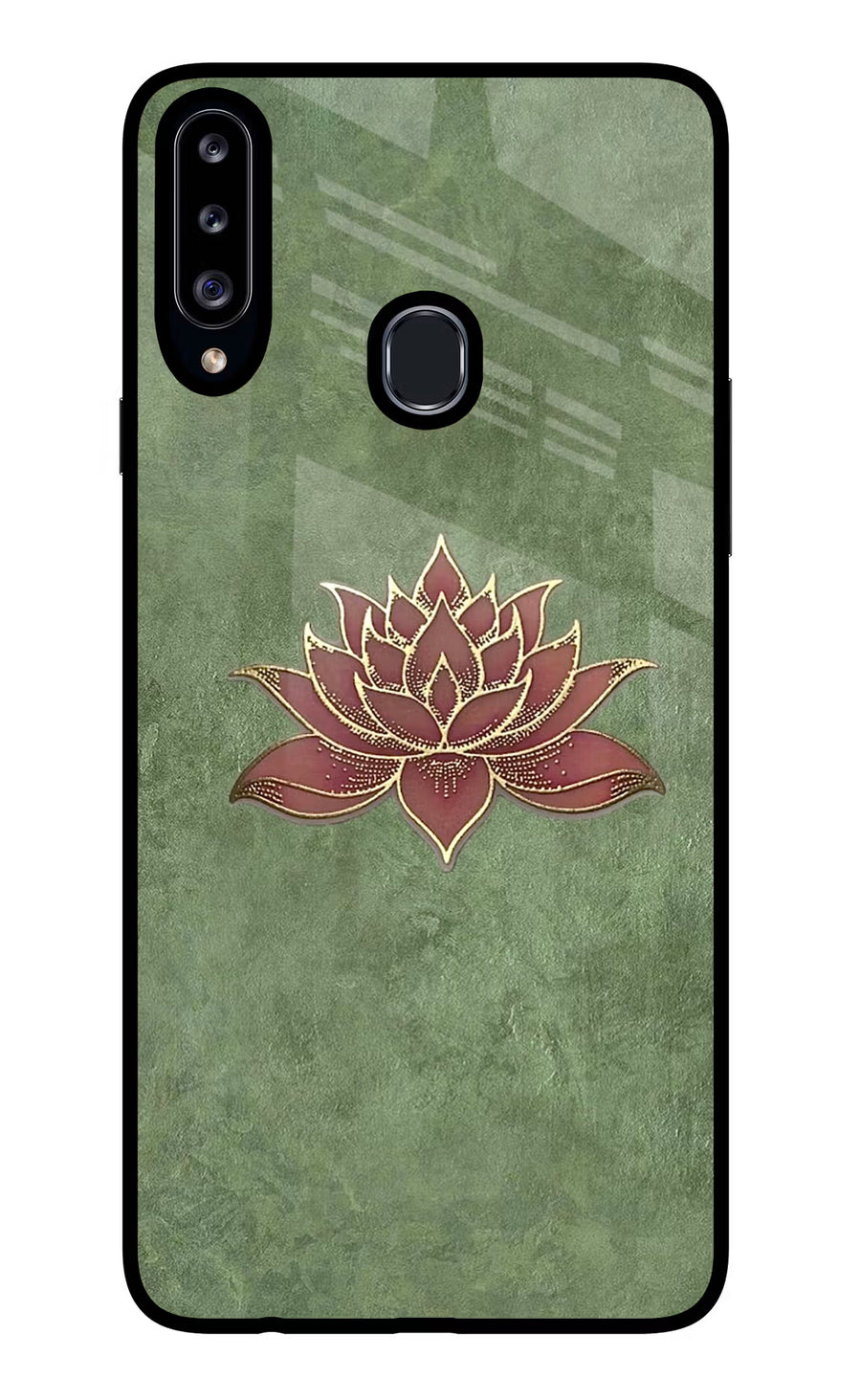 Lotus Grace Samsung A20s Back Cover, Glass case