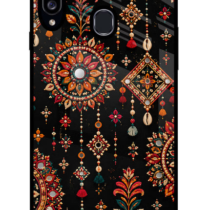 Boho Noir Samsung A20s Glass Case