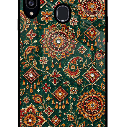 Green Pataka Samsung A20s Glass Case