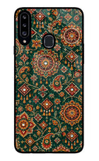 Green Pataka Samsung A20s Glass Case