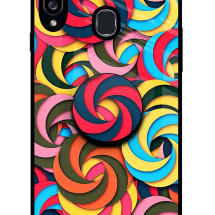 Spiral Pattern Samsung A20s Pop Case by Casekaro