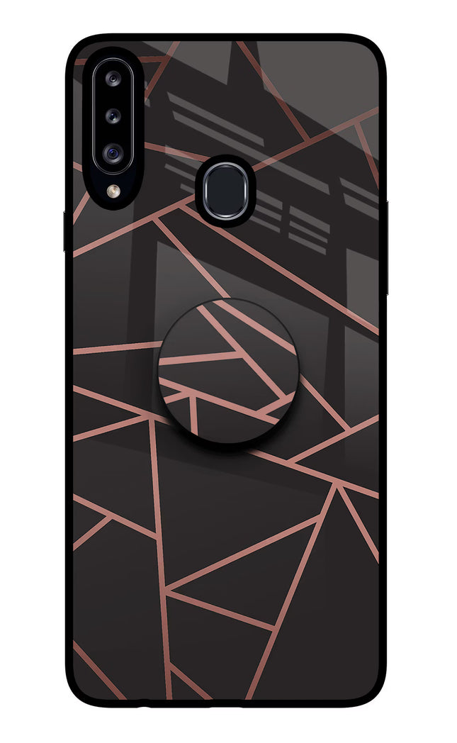 Geometric Pattern Samsung A20s Pop Case by Casekaro