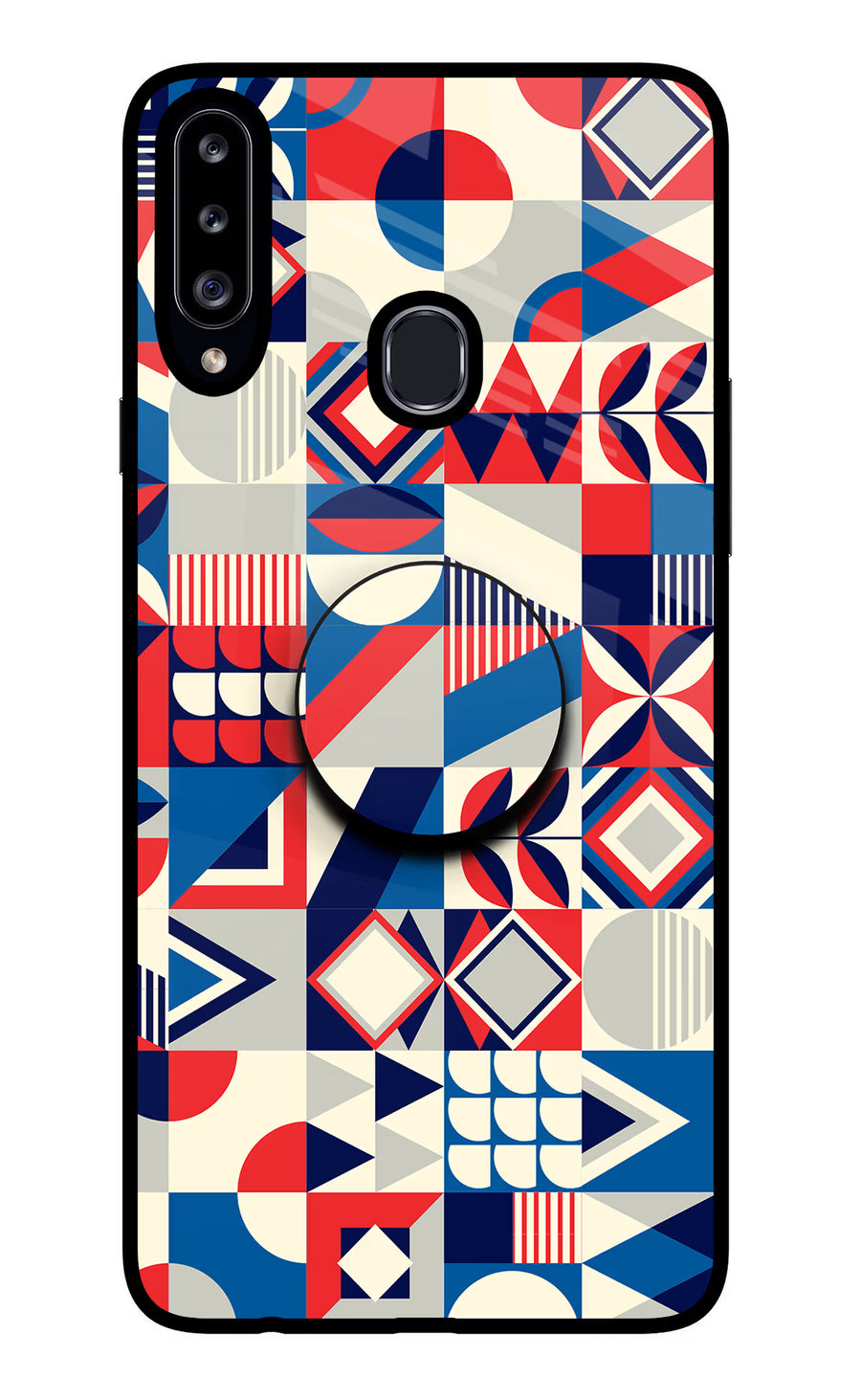 Colorful Pattern Samsung A20s Pop Case, Glass case