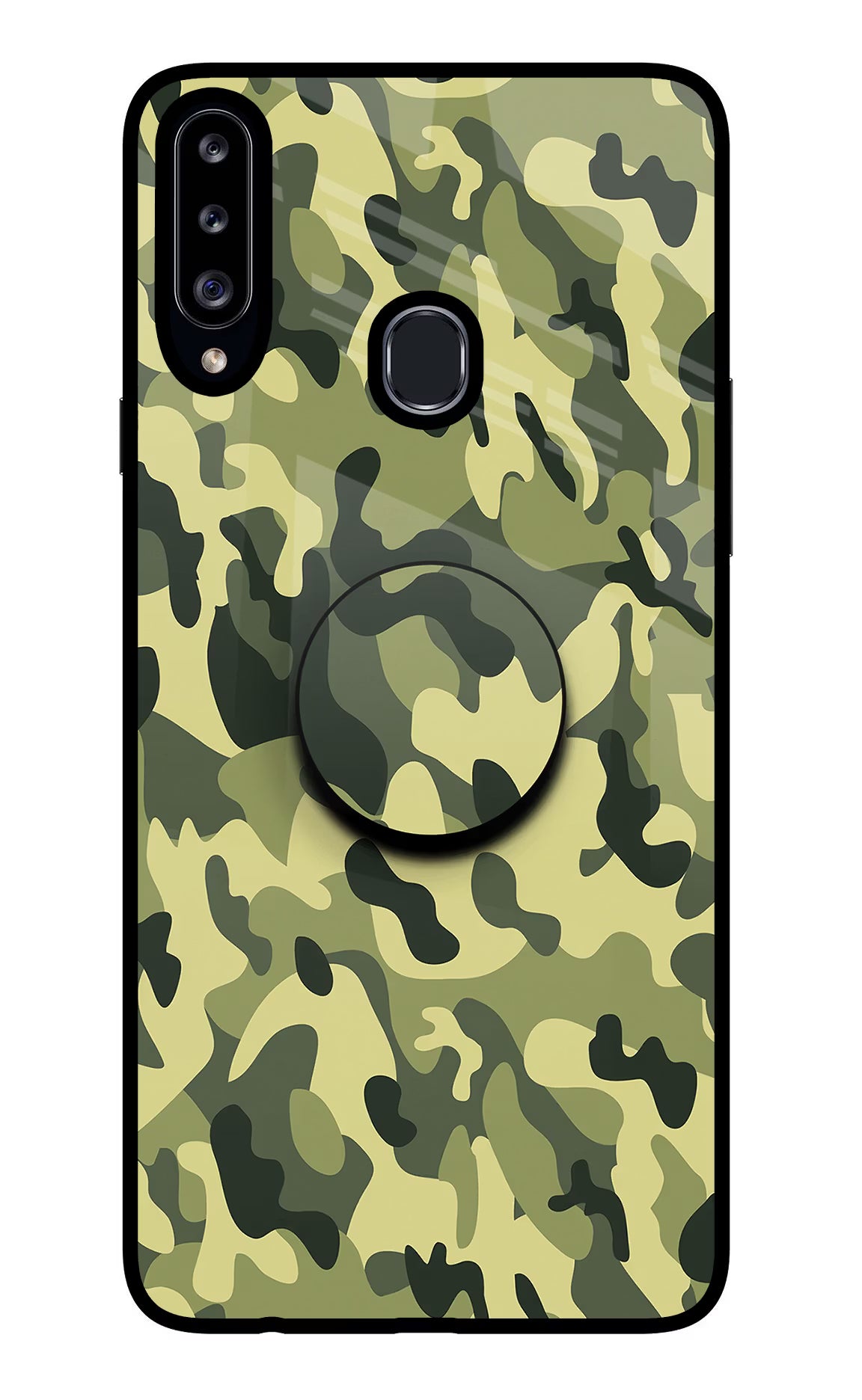 Camouflage Samsung A20s Pop Case by Casekaro