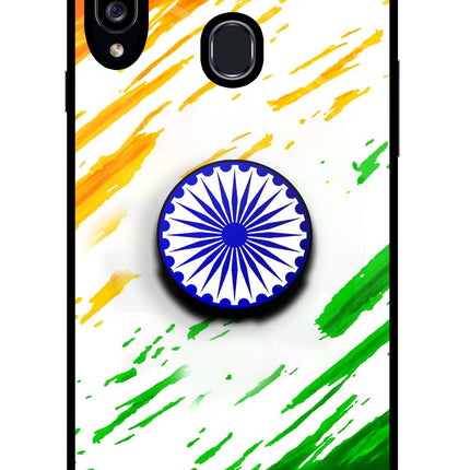 Indian Flag Ashoka Chakra Samsung A20s Pop Case by Casekaro