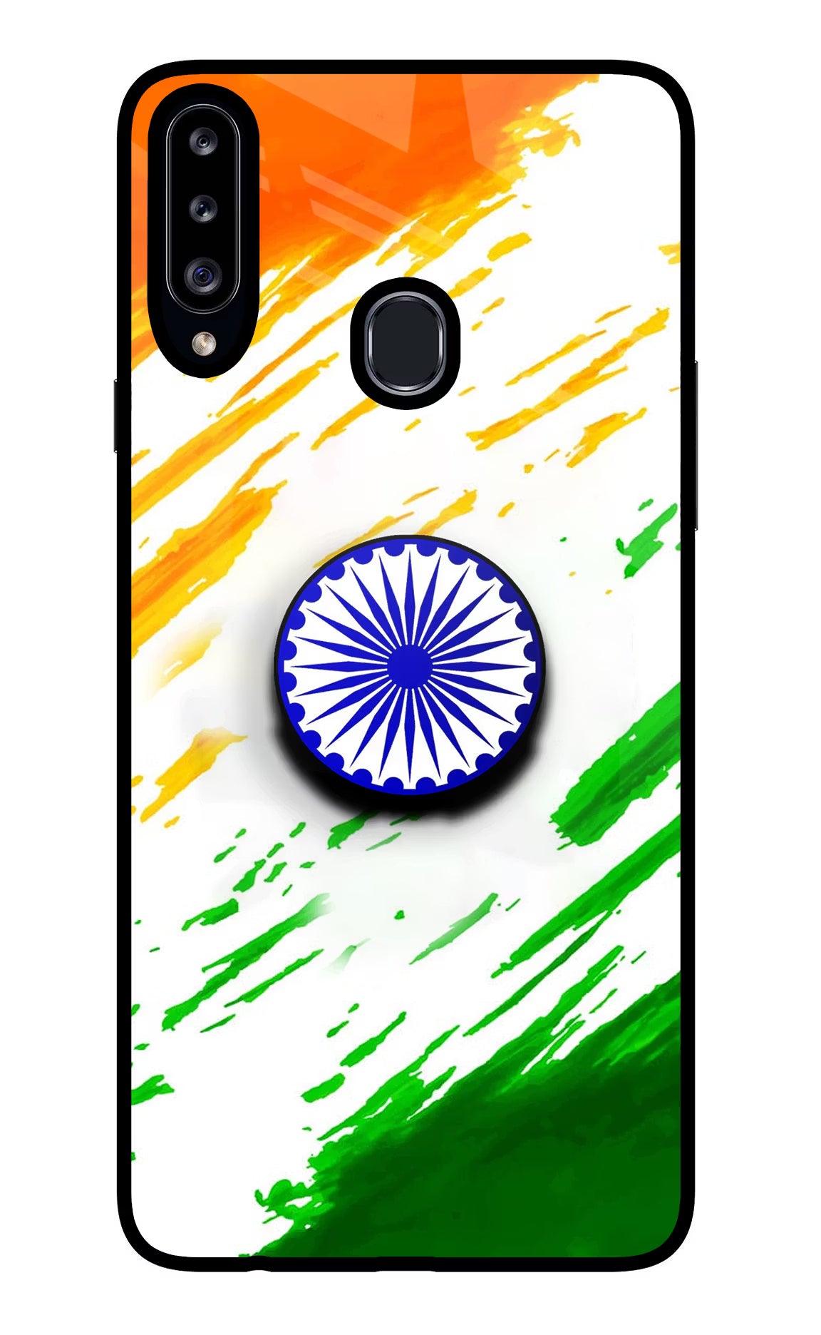 Indian Flag Ashoka Chakra Samsung A20s Pop Case by Casekaro