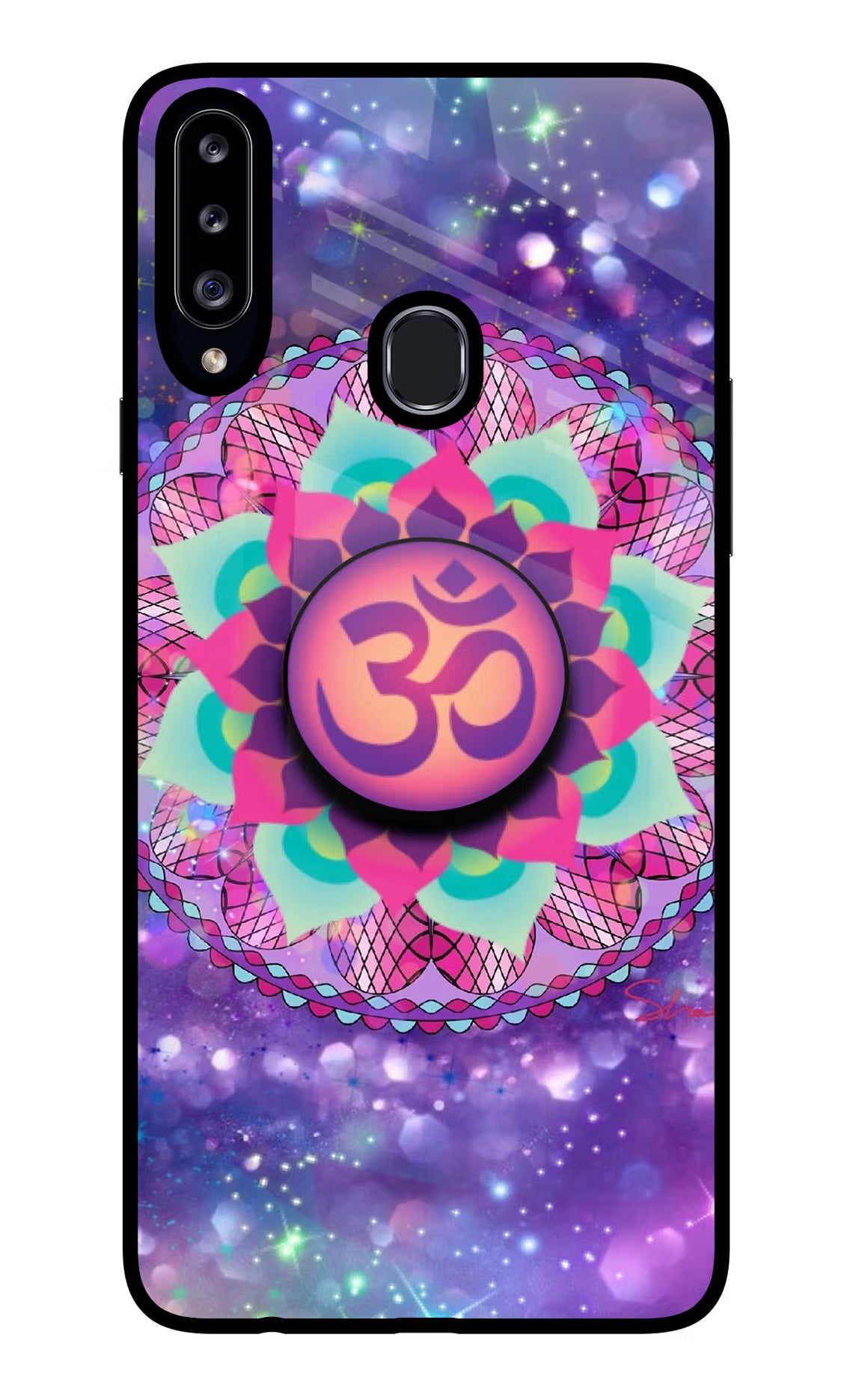 Om Purple Samsung A20s Pop Case by Casekaro
