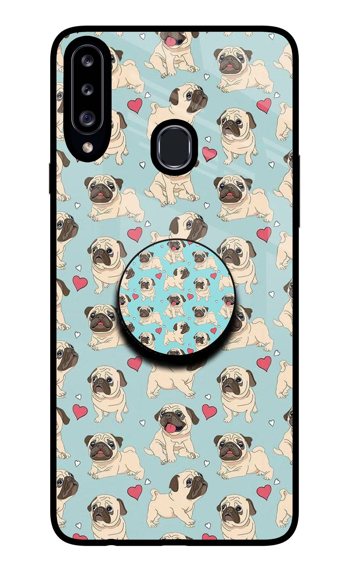 Pug Dog Samsung A20s Pop Case by Casekaro