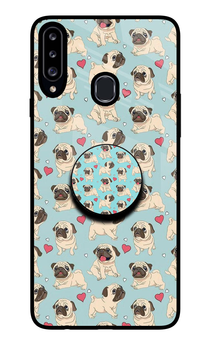 Pug Dog Samsung A20s Pop Case, Glass case