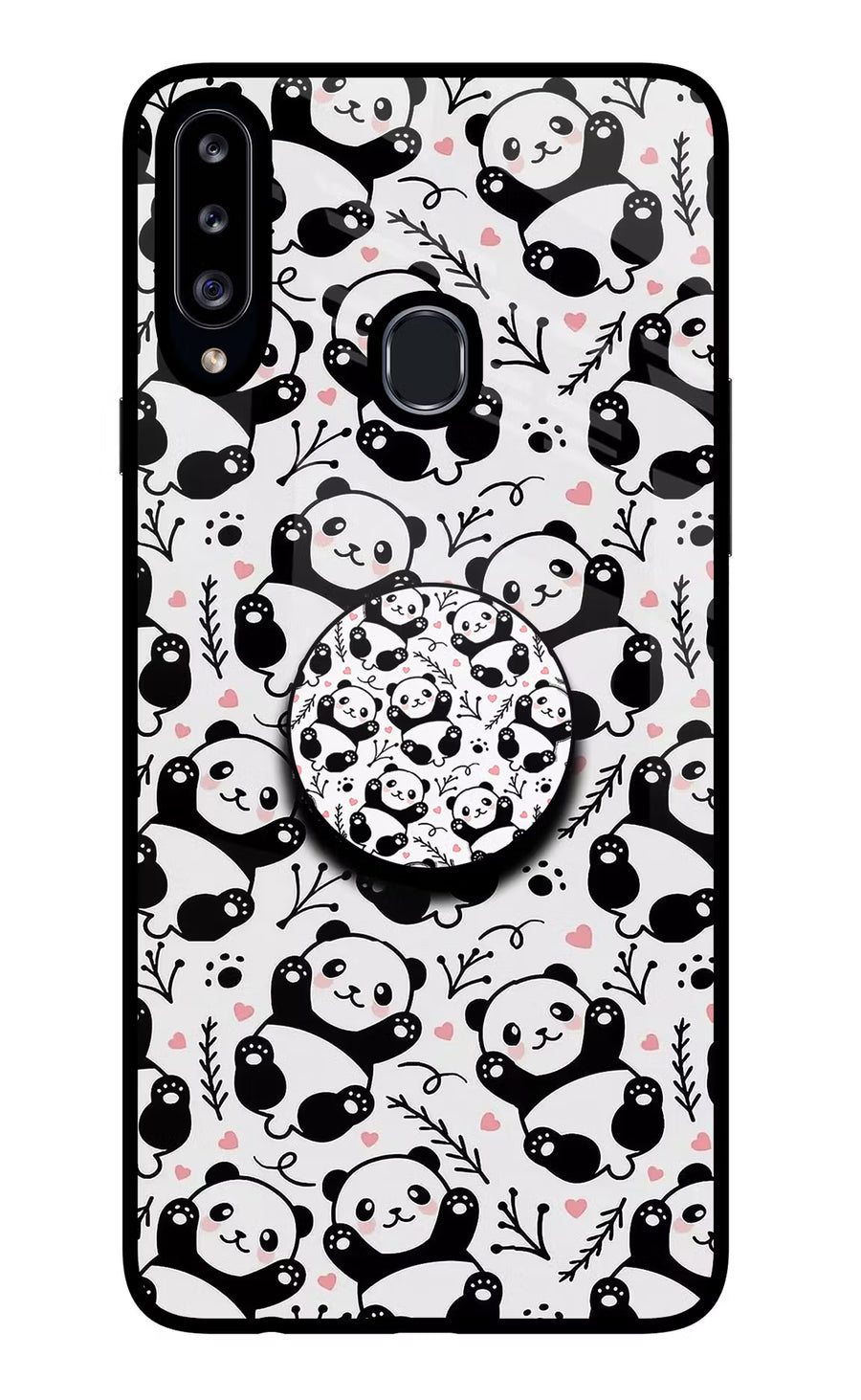 Cute Panda Samsung A20s Pop Case, Glass case