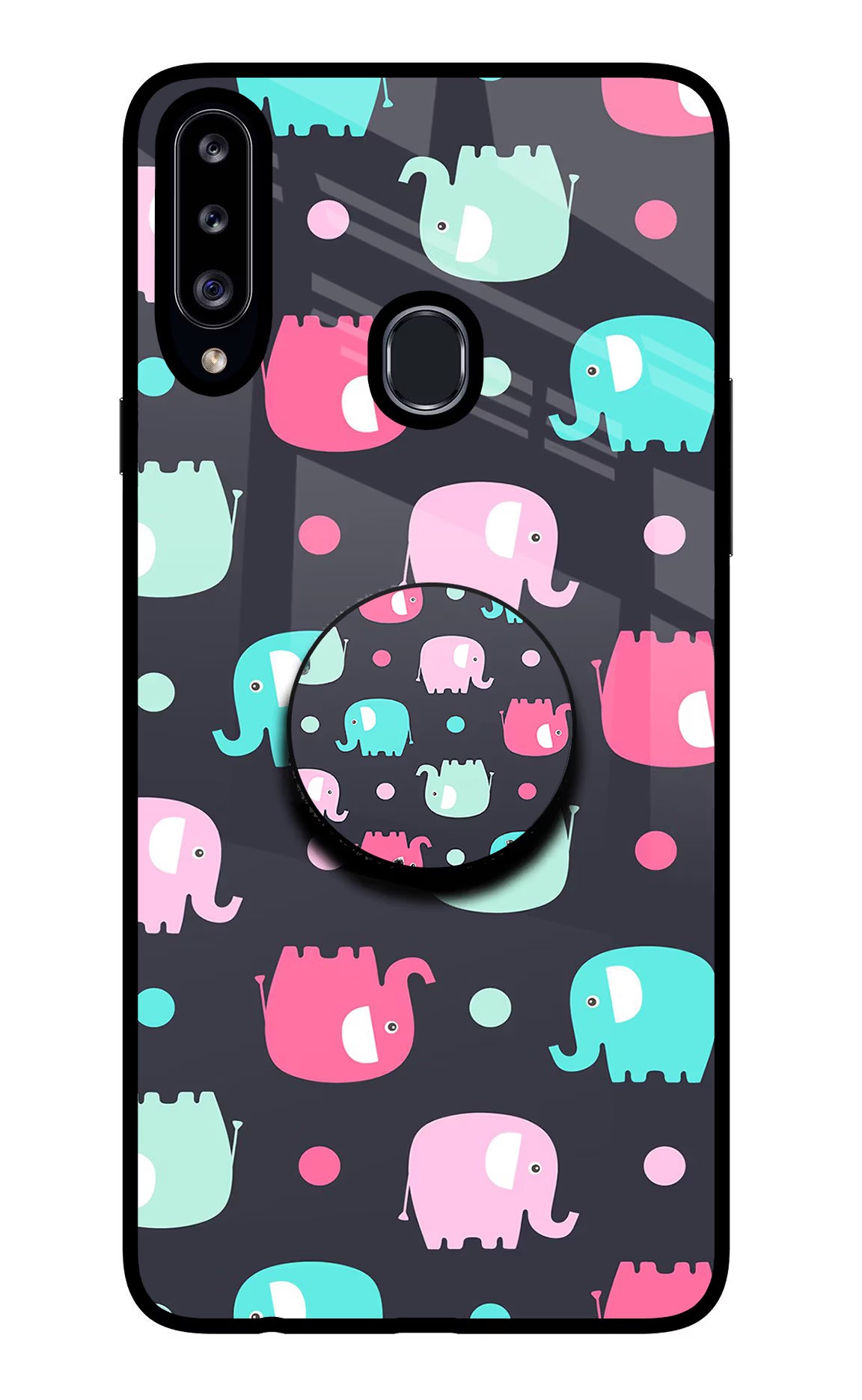 Baby Elephants Samsung A20s Pop Case by Casekaro