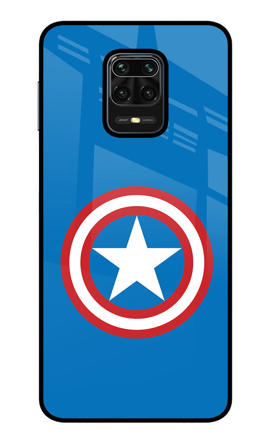 Captain America Logo Redmi Note 9 Pro/Pro Max Glass Case