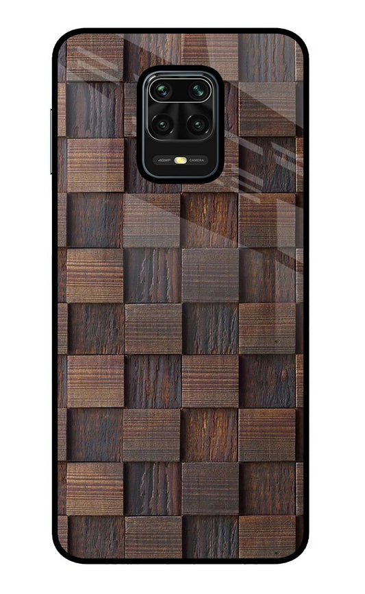 Wooden Cube Design Redmi Note 9 Pro/Pro Max Glass Case