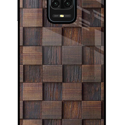 Wooden Cube Design Redmi Note 9 Pro/Pro Max Glass Case