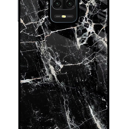 Black Marble Texture Redmi Note 9 Pro/Pro Max Glass Case