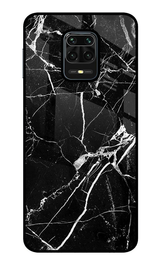 Black Marble Pattern Redmi Note 9 Pro/Pro Max Glass Case