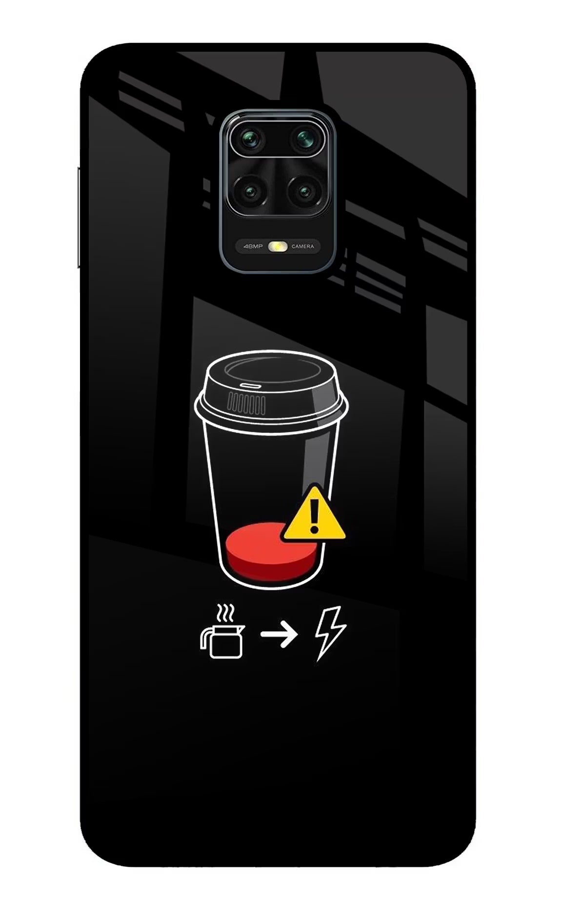 Coffee Redmi Note 9 Pro/Pro Max Glass Case Back Cover by Casekaro