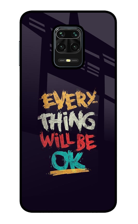 Everything Will Be Ok Redmi Note 9 Pro/Pro Max Glass Case