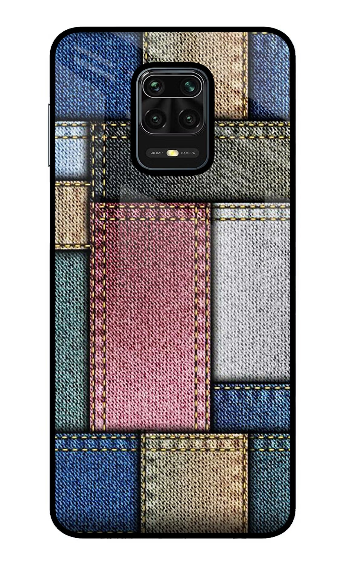 Multicolor Jeans Redmi Note 9 Pro/Pro Max Glass Case Back Cover by Casekaro