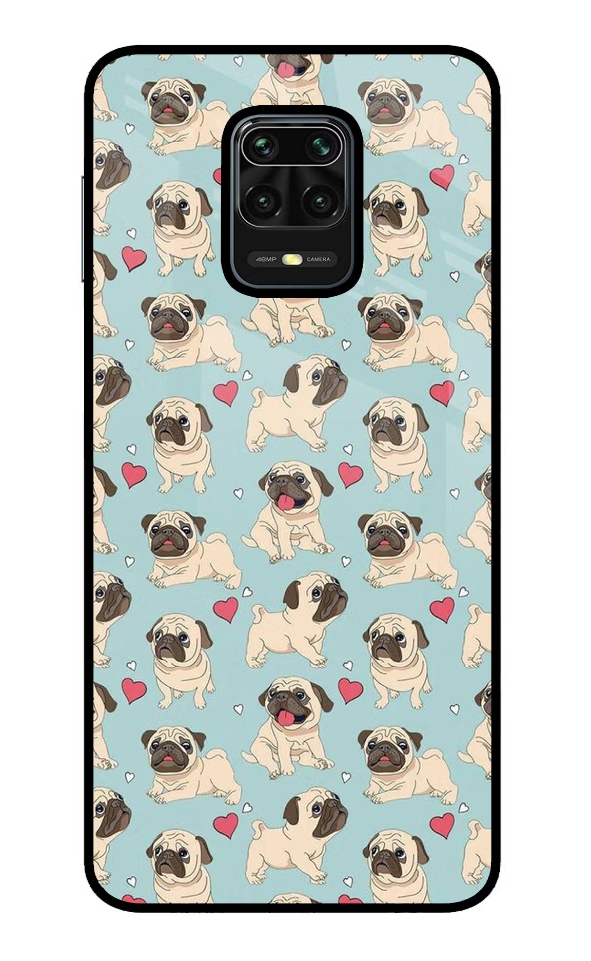 Pug Dog Redmi Note 9 Pro/Pro Max Glass Case Back Cover by Casekaro