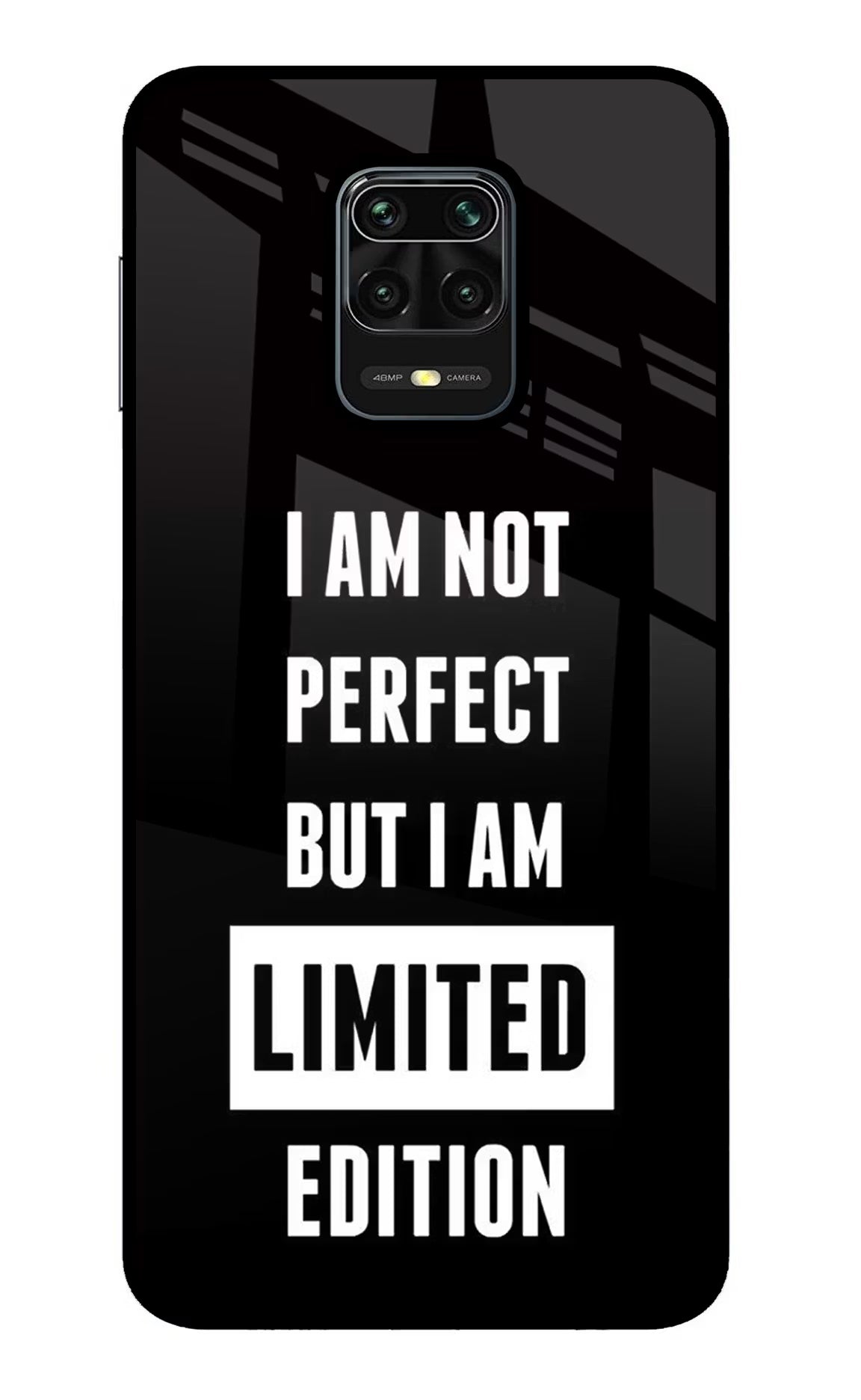 I Am Not Perfect But I Am Limited Edition Redmi Note 9 Pro/Pro Max Glass Case Back Cover by Casekaro